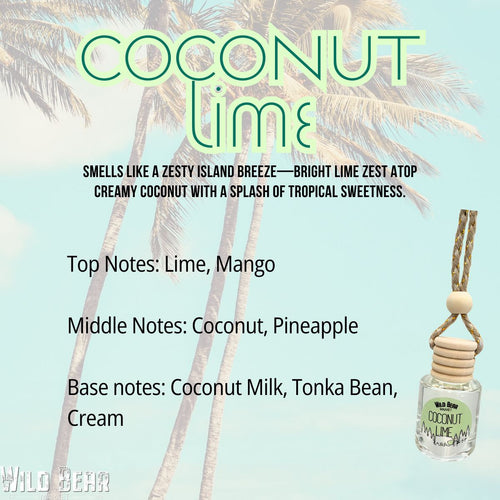 Coconut Lime Car Freshener - All-Natural Long-Lasting Air Freshener